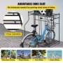 VEVOR Bike Stand Rack, Bicycle Floor Bike Rack, Widths Adjustable Metal Bike Stand Storage w/ Basket, (4 Bike Stand Rack)