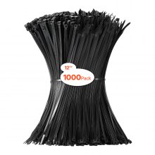 1000 Pack Cable Zip Ties 12-inch Cable Wire Ties & 50LBS High Tensile Strength