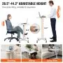 VEVOR mobile standing desk with adjustable height for standing, sitting, and lying down environments.