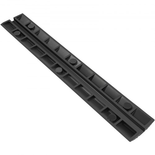 VEVOR Cable Protector Ramp, 4 Packs 1 Channel Speed Bump Hump, Rubber Modular Rated 18000 LBS Load Capacity Protective Wire Cord Driveway Traffic, Black