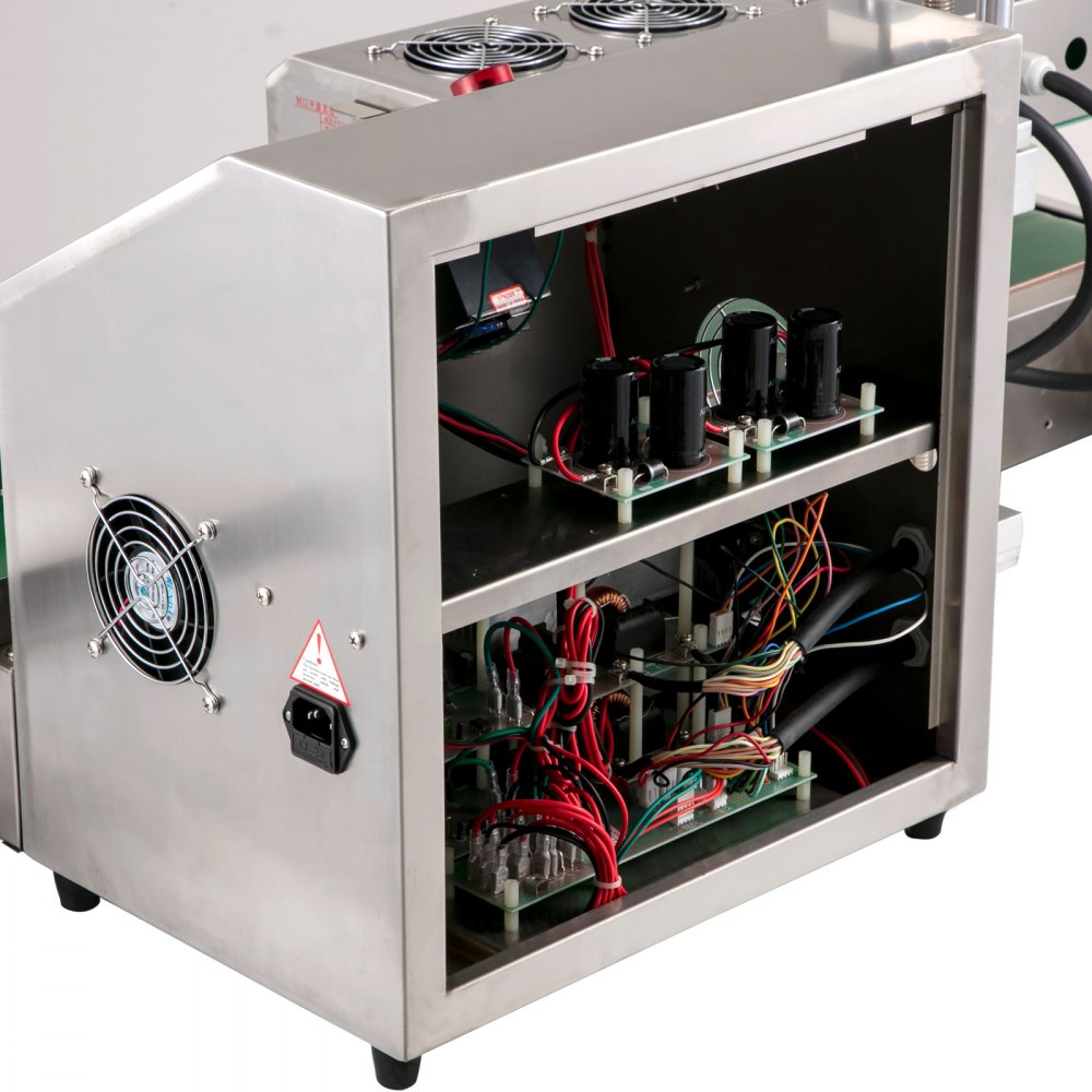 VEVOR LX-6000 Induction Bottle Sealer Cap Diameter 20-80mm Induction Sealing Machine Continuous Induction Sealer Heat Induction Sealing Machine for Height 80-300mm Bottles
