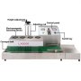 Selladora de botellas por inducción VEVOR LX-6000, diámetro de tapa: 20-80 mm, máquina de sellado por inducción continua, máquina de sellado por inducción térmica para botellas de 80-300 mm de altura.