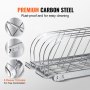 VEVOR Pan and Pot Rack, Expandable Pull Out Under Cabinet Organizer, Cookie Sheet Baking Pans tray Organization, Adjustable Wire Dividers, Steel Lid Holder for Kitchen Cabinet & Pantry Storage, 12.5"W