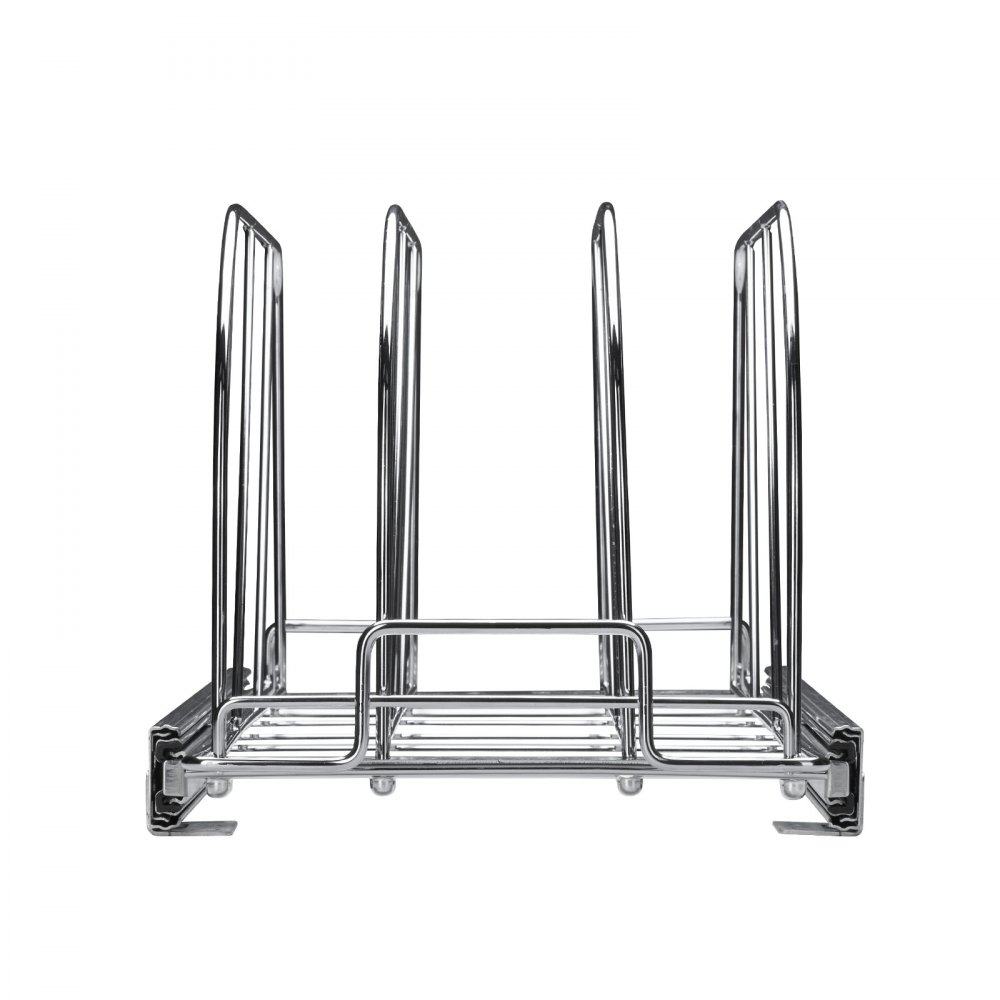 VEVOR Pan and Pot Rack, Expandable Pull Out Under Cabinet Organizer, Cookie Sheet Baking Pans tray Organization, Adjustable Wire Dividers, Steel Lid Holder for Kitchen Cabinet & Pantry Storage,