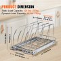 VEVOR Pan and Pot Rack, Expandable Pull Out Under Cabinet Organizer, Cookie Sheet Baking Pans tray Organization, Adjustable Wire Dividers, Steel Lid Holder for Kitchen Cabinet & Pantry Storage,