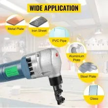 VEVOR Electric Nibbler 1.8mm Heavy Duty Metal Sheet Cutter Stainless Steel 380W