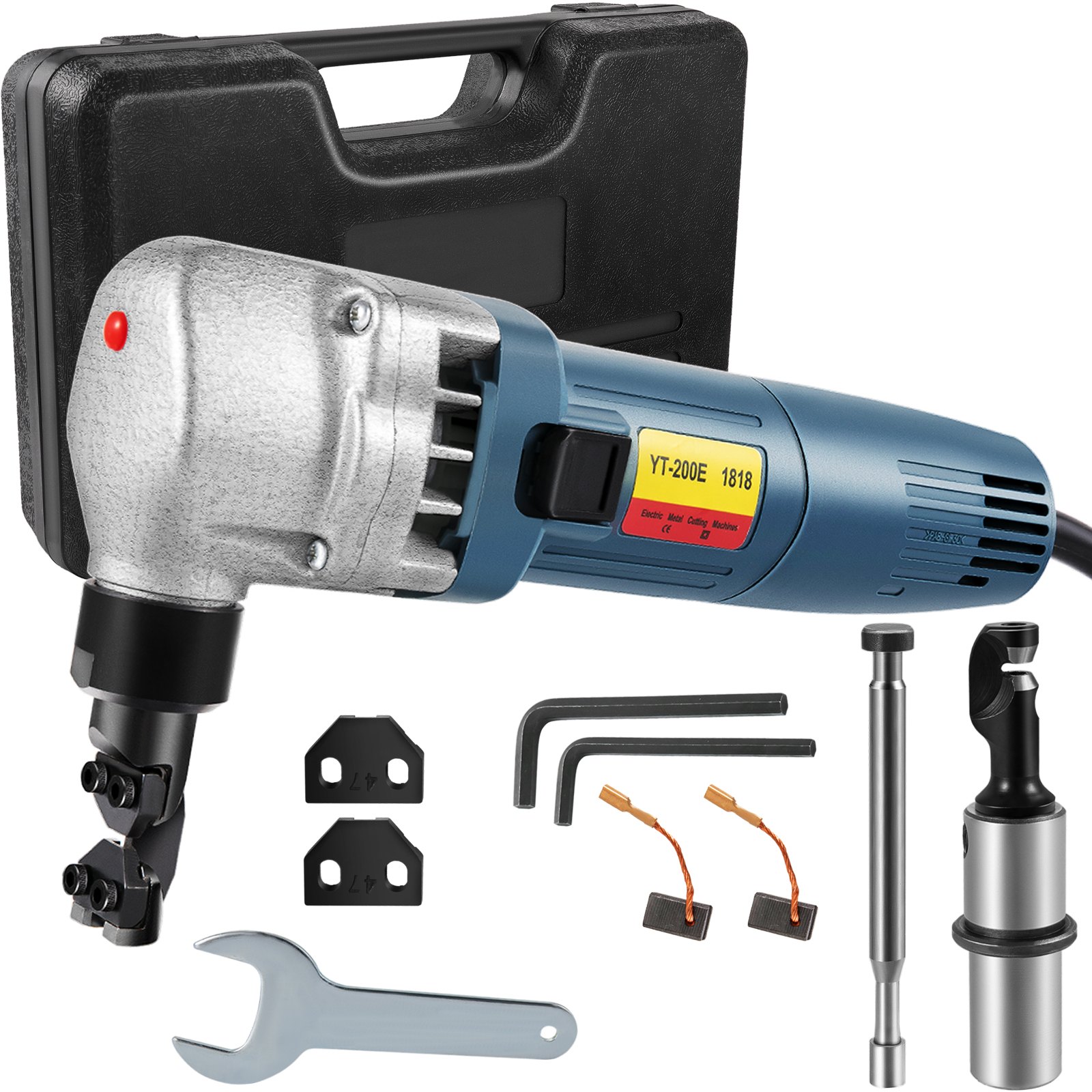 VEVOR Electric Metal Nibbler 380W Nibbler Metal Cutter 1800RPM High Speed Rotor Metal Nibbler 220V w Replaced Blades Storage Case Sheet Metal Nibbler for Cutting Stainless Steel, Aluminium, Plastic