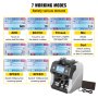 VEVOR Money Counter Machine, 2-Pocket Mixed Denomination Bill Counter with UV, MG, MT, IR, DB and 2 CIS Counterfeit Detections, Cash Counting Machine w/Reject Pocket & External Display for Bank