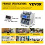 VEVOR Money Machine, Mixed Denominations Money Counter, 5 Counterfeit Detection Small Bill Counter, Multiple Working Models Cash Machine, 800/1000/1200/1500pcs/min Note Counting Machine for Bank