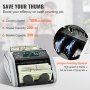 VEVOR Money Counter Machine Bill Counter with UV MG IR DD Counterfeit Detection