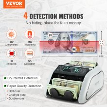 VEVOR Money Counter Machine Bill Counter with UV MG IR DD Counterfeit Detection