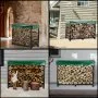VEVOR Firewood Log Rack, 2.44 m Firewood Rack Outdoor, Black Firewood Rack Stand, Steel Outdoor Wood Rack, Firewood Log Holder with Load Capacity 590 kg, Firewood Rack with Cover & Fireplace Tool Set