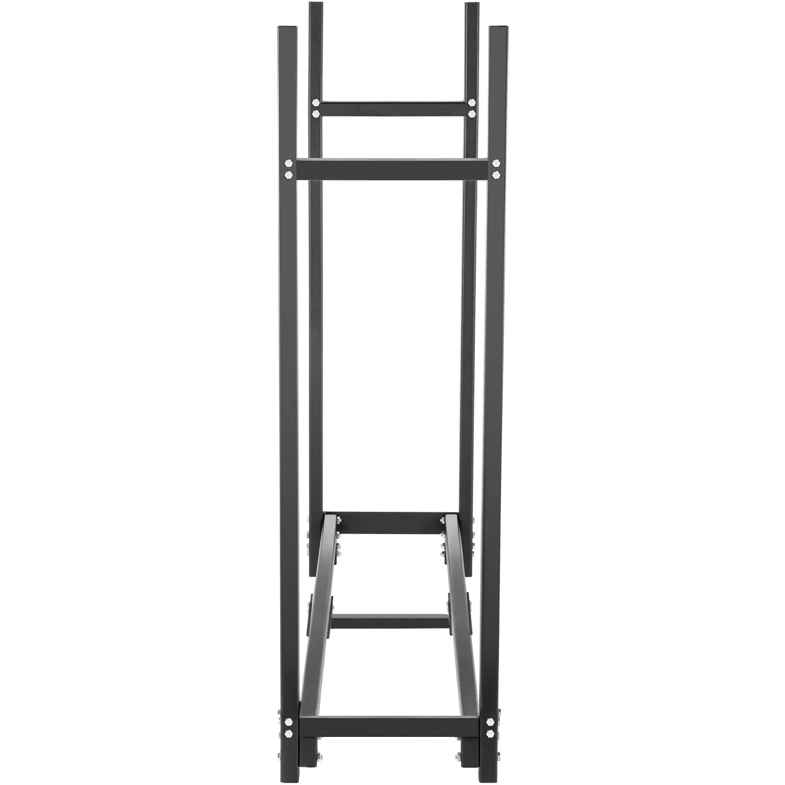 VEVOR Firewood Log Rack, 8ft Firewood Rack Outdoor, Black Firewood Rack stand, Steel Outdoor Wood Rack, Firewood Log Holder with Load Capacity 1300lbs, Firewood Rack with Cover & Fireplace Tool Set