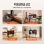 VEVOR Record Player Stand 2-Tier Wooden Turntable Stand 3 Cabinets Black & Brown