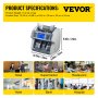 VEVOR Money Machine, Mixed Denominations Money Counter, 5 Counterfeit Detection Small Bill Counter, Multiple Working Modes Cash Machine, 800/1000/1200/1500pcs/min Note Counting Machine for Bank