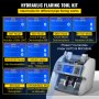 VEVOR Money Machine, Mixed Denominations Money Counter, 6 Counterfeit Detection Small Bill Counter, Multiple Working Modes Cash Machine, 800/1000/1200/1500pcs/min Note Counting Machine for Bank