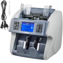VEVOR Money Machine, Mixed Denominations Money Counter, 5 Counterfeit Detection Small Bill Counter, Multiple Working Modes Cash Machine, 800/1000/1200/1500pcs/min Note Counting Machine for Bank