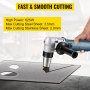 VEVOR Electric Metal Nibbler 625W Nibbler Metal Cutter 1000RPM High Speed Rotor 0.16in/4mm Metal Nibbler 110V w Replaced Blades Storage Case Sheet Metal Nibbler for Cutting Stainless Steel, Aluminium