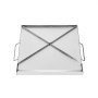 VEVOR Stainless Steel Griddle, 18x16 inch Universal Flat Top Rectangular Plate, Gas Grill Griddle for BBQ Grill, Teppanyaki, Portable Family Cookware with Handle, for Camping Tailgating Party