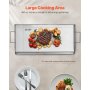 VEVOR Stainless Steel Griddle, 32x16 inch Universal Flat Top Rectangular Plate, Gas Grill Griddle for BBQ Grill, Teppanyaki, Portable Family Cookware with Handle, for Camping Tailgating Party