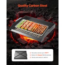 22x16 in Flat Top Griddle Carbon Steel Universal BBQ Grill Pan Cookware