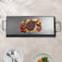Plancha de acero al carbono VEVOR, placa rectangular plana universal de 81 x 35 cm, parrilla de gas para barbacoa, teppanyaki, utensilios de cocina familiares portátiles con asa, para camping, fiestas
