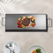 VEVOR 32x14 in Flat Top Griddle Carbon Steel Universal BBQ Grill Pan Cookware
