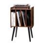 VEVOR Record Player Stand, 2 Tiers Turntable Stand with 4 Cabinets, Holds up to 100 Albums, Wooden Vinyl Record Storage Cabinet with Display Shelf for Bedroom, Living Room, Brown