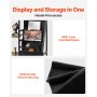 VEVOR Record Player Stand with Charging Station & USB Ports, Holds up to 200 Albums, 3-Tier Turntable Stand with Vinyl Record Storage, Record Player Table with Display Shelf for Bedroom, Living Room