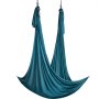 teal VEVOR aerial yoga hammock hung with two mounting points, ready for yoga and fitness exercises.