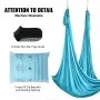 VEVOR Aerial Silk & Yoga Swing, 10 m Length, Aerial Yoga Hammock Kit with 100gsm Nylon Fabric, Full Rigging Hardware & Easy Set-up Guide, Antigravity Flying for All Levels Fitness Bodybuilding, Blue