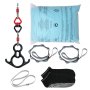 VEVOR Aerial Silk & Yoga Swing, 10 m Length, Aerial Yoga Hammock Kit with 100gsm Nylon Fabric, Full Rigging Hardware & Easy Set-up Guide, Antigravity Flying for All Levels Fitness Bodybuilding, Blue
