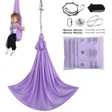 VEVOR Sensory Swing for Kids, 2.8 m, Therapy Swing for Children with Special Needs, Cuddle Swing Indoor Outdoor Hammock for Child & Adult with Autism, ADHD, Aspergers, Sensory Integration, Purple