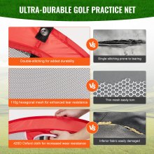 VEVOR Golf Chipping Net Pop Up Golf Practice Net Portable Indoor Hitting Aid