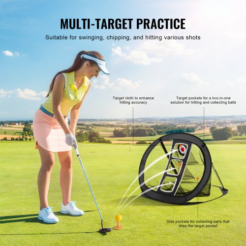 Multi Use Golf Practice Chipping Net - Black Multi Use Golf Practice Chipping Net - Black
