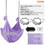 VEVOR Aerial Yoga Hammock & Swing, 4.4 Yards, Yoga Starter Kit with 100gsm Nylon Fabric, Full Rigging Hardware and Easy Set-up Guide, Antigravity Flying for All Levels Fitness Bodybuilding, Purple