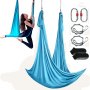 VEVOR Aerial Yoga Hammock & Swing, 5.5 Yards, Aerial Yoga Starter Kit with 100gsm Nylon Fabric, Full Rigging Hardware & Easy Set-up Guide, Antigravity Flying for All Levels Fitness Bodybuilding, Blue