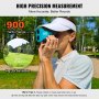 VEVOR Télémètre de golf, télémètre laser de chasse au golf de 900 mètres, mesure de distance à grossissement 6X, accessoire de golf avec support magnétique externe, verrouillage du drapeau de haute précision, pente et piles