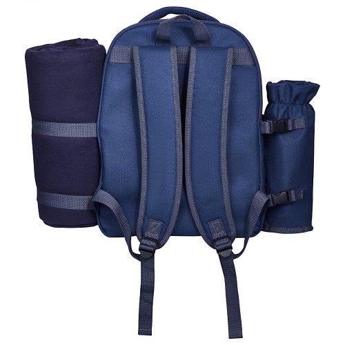 VEVOR Hiking Picnic Backpack – 2-Person Cooler, Navy display picture 1