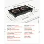 VEVOR Induction Cooktop 24inch 2 Burners Built-in Electric Stove 110V 1800W, Low-Power Continuous Heating, Induction Burner, with 9 Power Levels, LED Touch Screen, and Child Lock, for Kitchen, RV