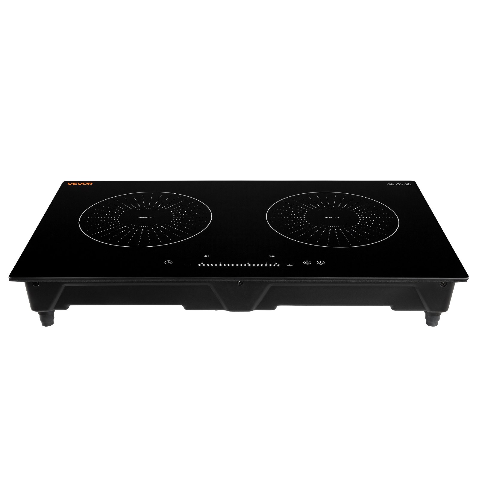 VEVOR Induction Cooktop 24inch 2 Burners Built-in Electric Stove 110V 1800W, Low-Power Continuous Heating, Induction Burner, with 9 Power Levels, LED Touch Screen, and Child Lock, for Kitchen, RV