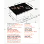 VEVOR Induction Cooktop 30inch 4 Burners Built-in Electric Stove 220V 7500W, Low-Power Continuous Heating, Induction Burner for Kitchen, with 9 Power Levels, LED Touch Screen, and Child Lock