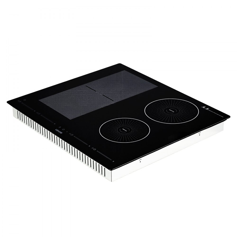 VEVOR Induction Cooktop 60 cm 4 Burners Built-in Electric Stove 220V 7200W, Low-Power Continuous Heating, Induction Burner, with 9 Power Levels, LED Touch Screen, and Child Lock, for Kitchen, RV