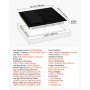 VEVOR Induction Cooktop 60 cm 4 Burners Built-in Electric Stove 220V 7200W, Low-Power Continuous Heating, Induction Burner, with 9 Power Levels, LED Touch Screen, and Child Lock, for Kitchen, RV