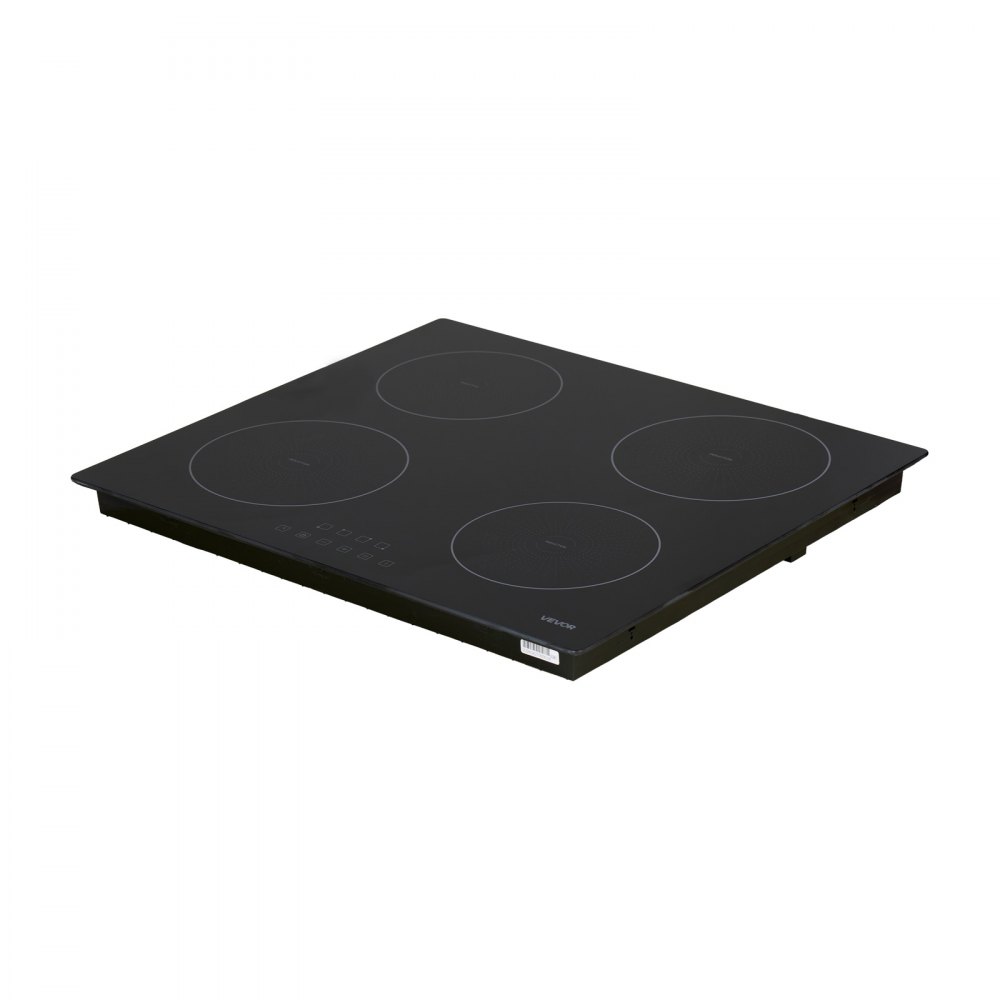 VEVOR Induction Cooktop 60 cm 4 Burners Built-in Electric Stove 220V 7000W, Low-Power Continuous Heating, Induction Burner, with 9 Power Levels, LED Touch Screen, Child Lock, for Kitchen, RV