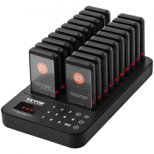 VEVOR Restaurant Wireless Pager System 20 Call Coasters Guest Queuing Calling