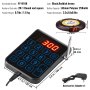 VEVOR Restaurant Pager System, Wireless 500m Long Range Lineup Waiting Queue Signal, Guest Customer Calling Beepers with Vibration & Flashing, 20 Buzzers for Food Truck, Church, Nursery, Hospital