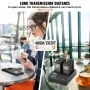 VEVOR Restaurant Pager System, Wireless 400m Long Range Lineup Waiting Queue Signal, Guest Customer Calling Beepers with Vibration & Flashing, 10 Buzzers for Food Truck, Church, Nursery, Hospital