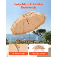 Tiki Umbrella Thatched Patio Umbrella 8 ft Poolside Patio Beach Umbrella