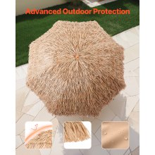 Tiki Umbrella Thatched Patio Umbrella 8 ft Poolside Patio Beach Umbrella
